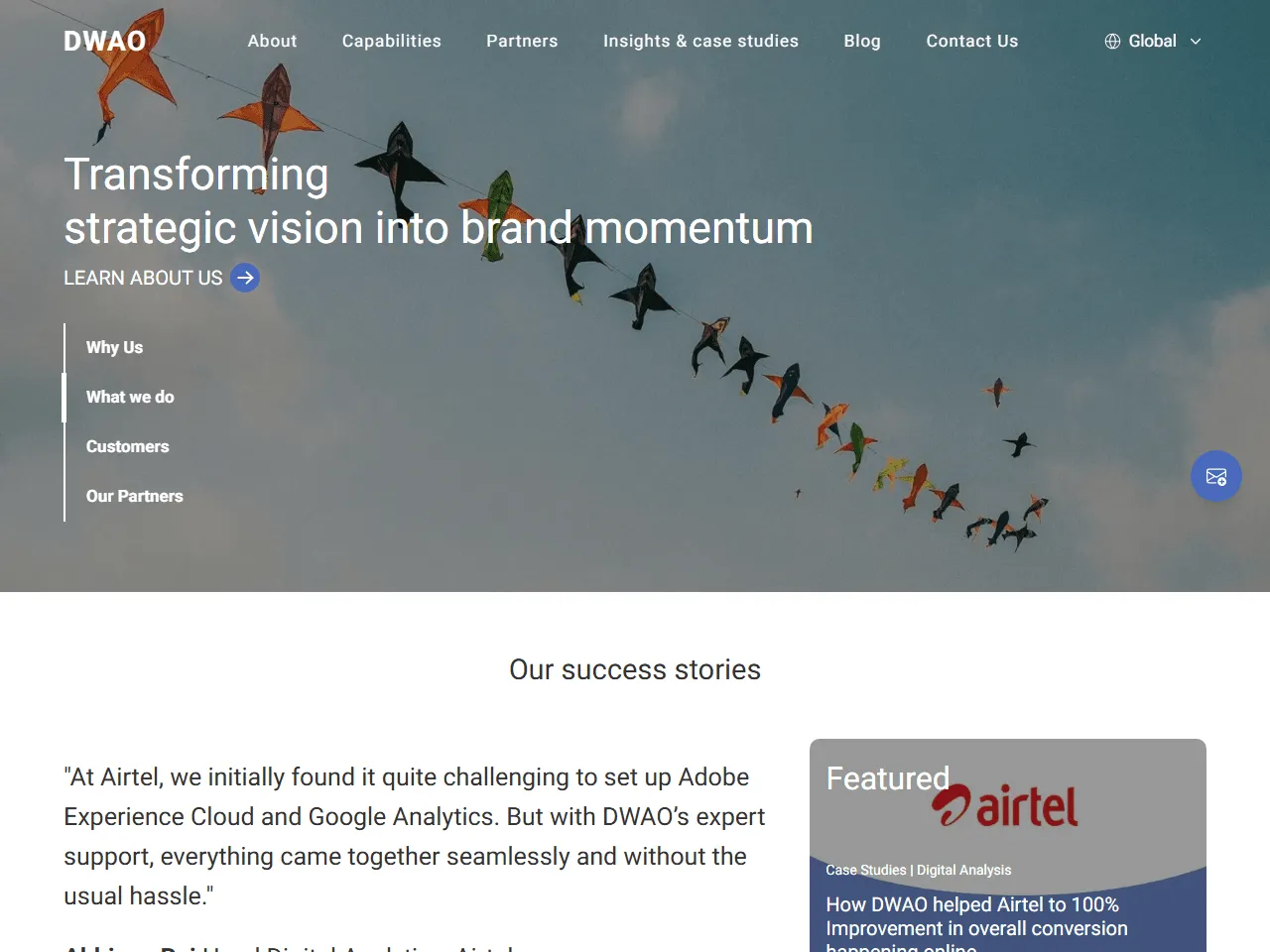 DWAO website home page