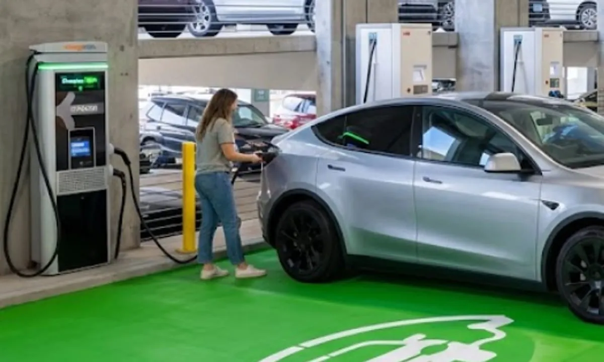 Illustrative image: EV charging at Central Park Delphine