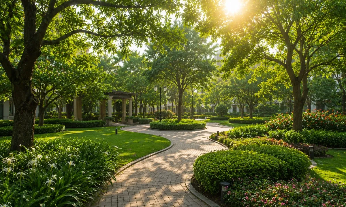Illustrative image: Jogging track in the central green at ACE Arte
