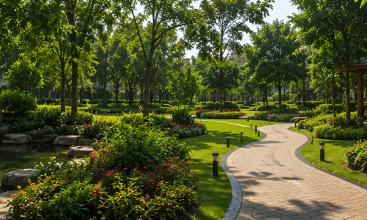 Illustrative image: Gardens and planted open areas at Three Sixty North
