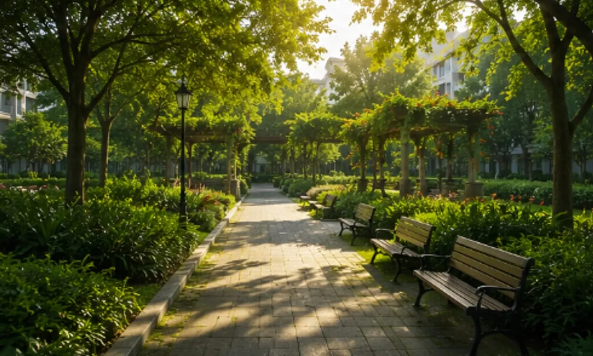 Illustrative image: Lawn tennis court at Migsun Atharva