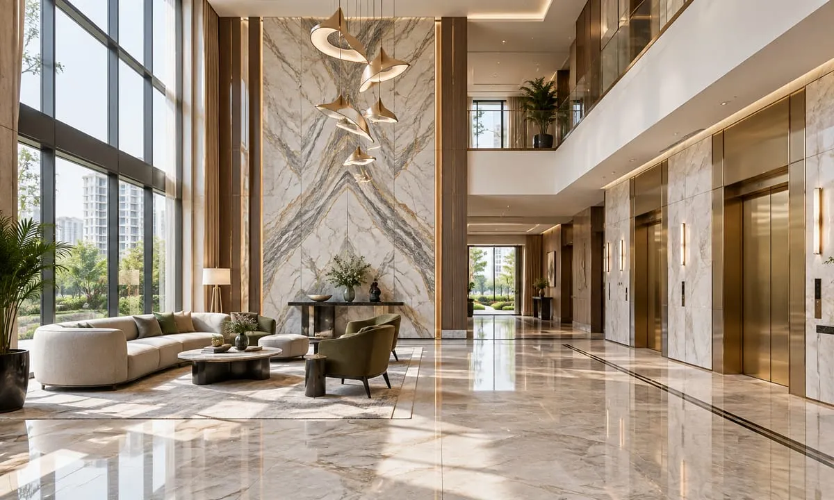Illustrative image: Grand entrance lobby at Trump Residences Gurgaon