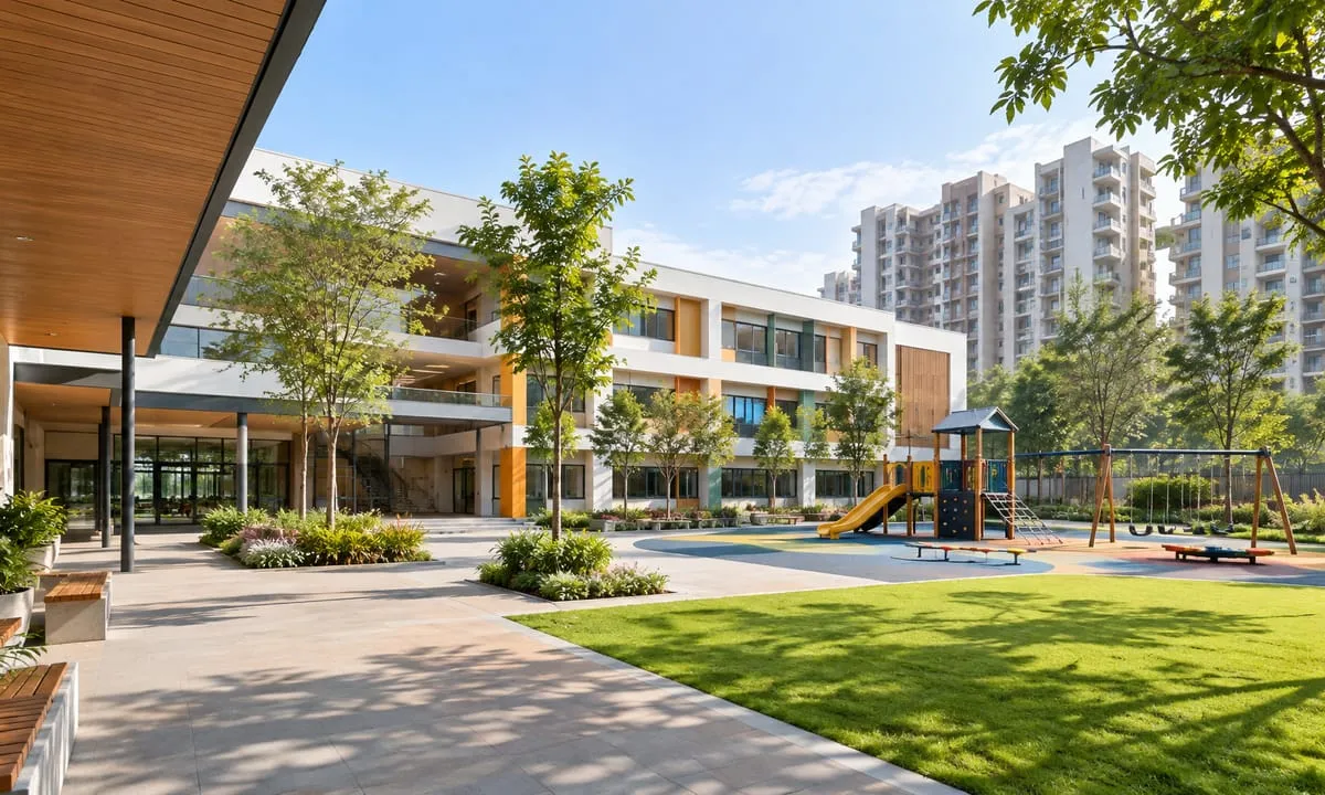 Illustrative image: Nursery and primary school (planned within the larger project) at Three Sixty North