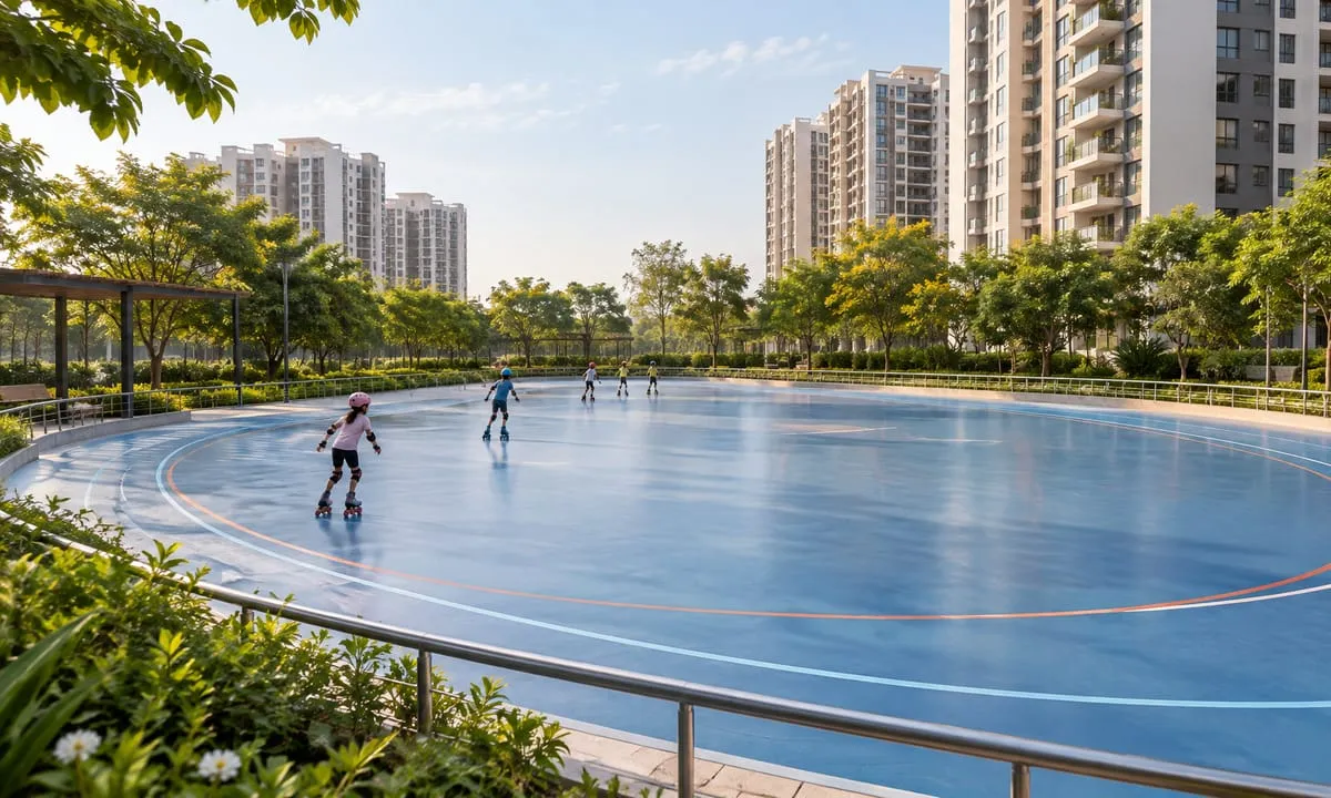 Illustrative image: Skating rinks at Migsun Atharva