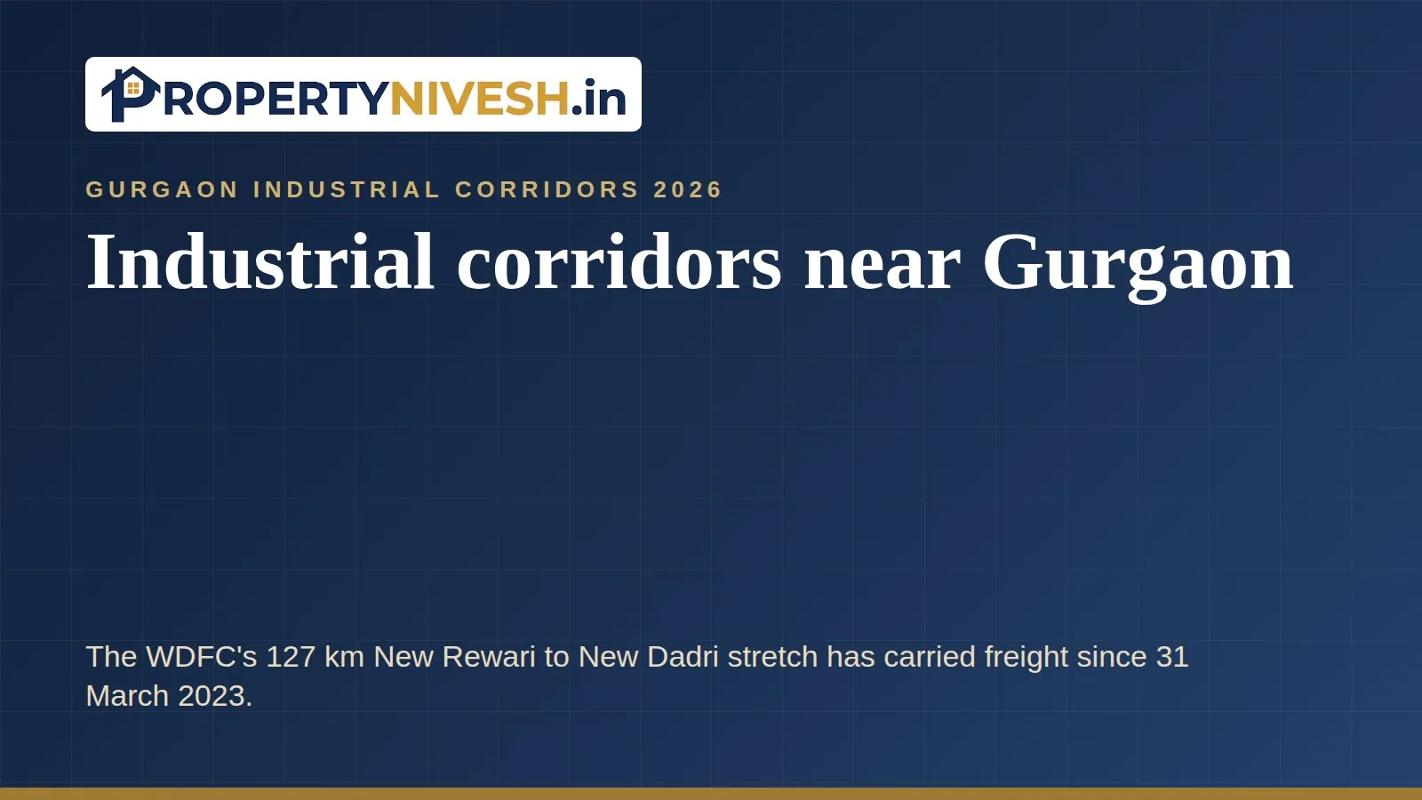 Graphic of the industrial and freight corridors near Gurgaon with their status