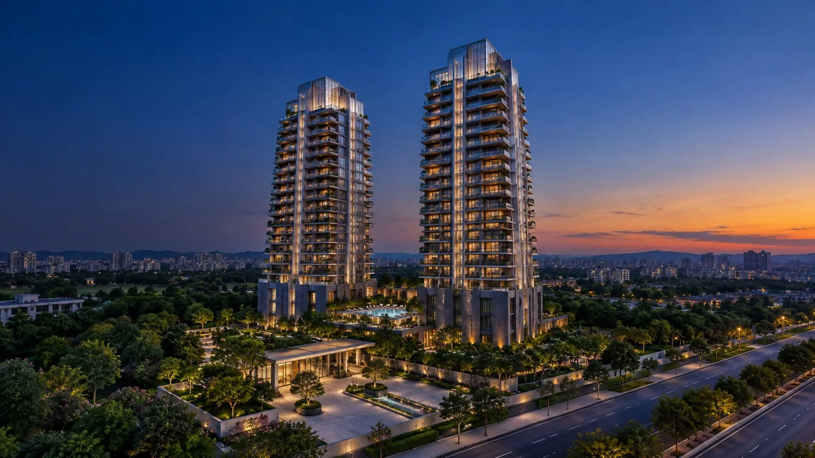 DLF New Town Heights — illustrative view